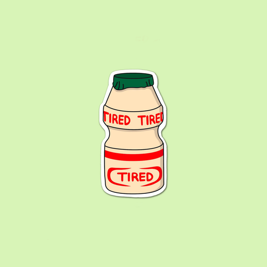 Tired Yogurt Sticker