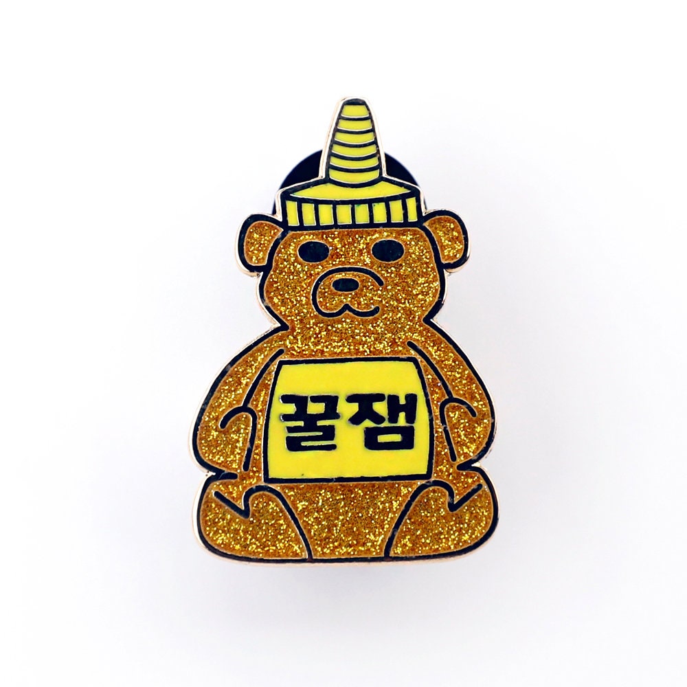 Honey Fun Bear Enamel Pin